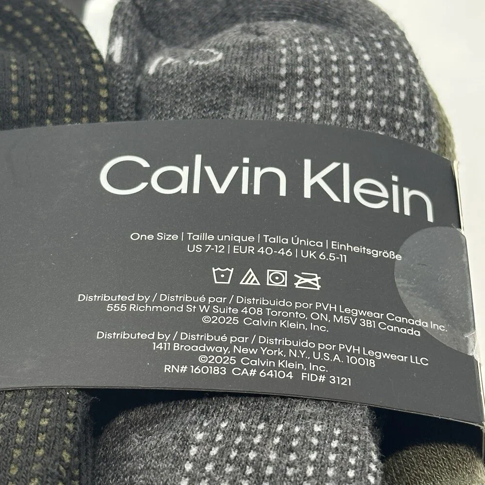 Calvin Klein Cushion No Show Socks 6 Pairs One Size Fit Men's Size 7-12 - New!